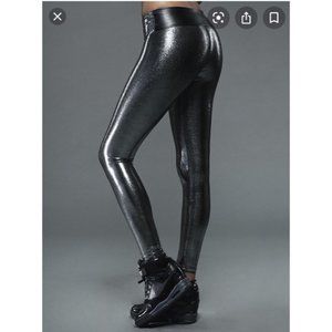 Sukishufu/BARYS leather chrome leggings NWOT